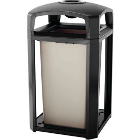Landmark Series® 50 Gal. Classic Container W/ Dome Top And Ashtray - Black FG397501BLA