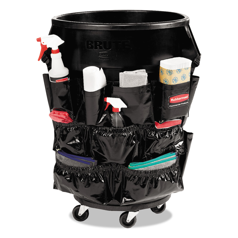 Rubbermaid Commercial Brute Caddy Bag, 12 Compartments, Black, 6/Carton MPN:1867533