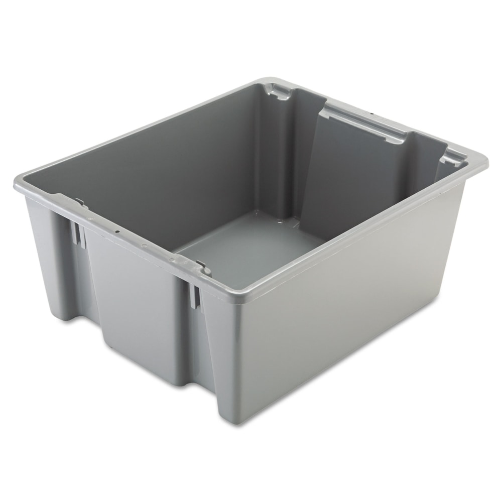 Rubbermaid Commercial Palletote Box, 19 gal, 23.5in x 19.5in x 10in, Gray MPN:FG173100GRAY