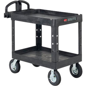 Rubbermaid® HD Ergo Cart Medium Black With Pneumatic Casters FG452010BLA