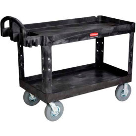 Rubbermaid® Plastic Utility Cart w/2 Shelves 750 lb. Capacity 54