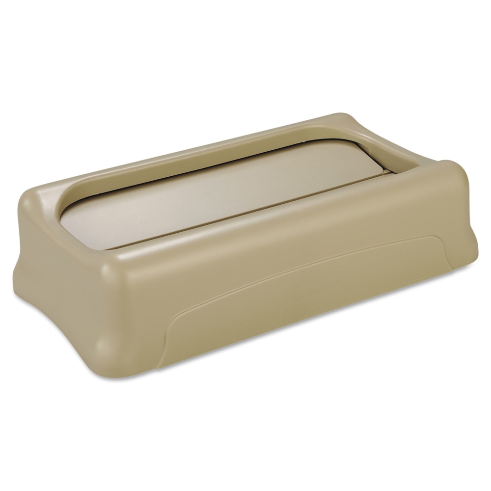 Rubbermaid Commercial Slim Jim Swing Lid, 11.38w x 20.5d x 5h, Beige MPN:FG267360BEIG