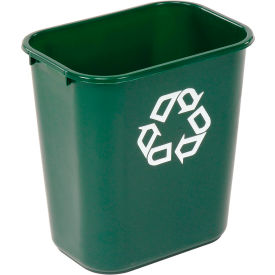 Rubbermaid® Deskside Recycling Wastebasket 7 Gallon Green FG295606GRN