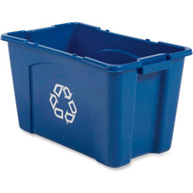 Rubbermaid® Recycling Bin 18 Gallon Blue FG571873BLUE