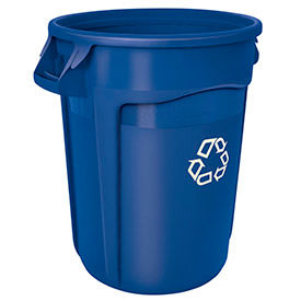Rubbermaid® Brute Recycling Can 32 Gallon Blue FG263273BLUE