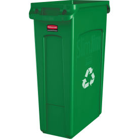 Rubbermaid® Slim Jim® Recycling Can 23 Gallon Green FG354007GRN