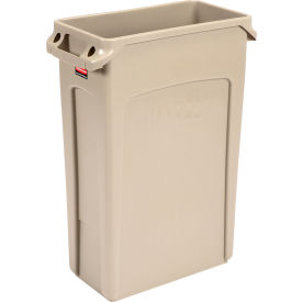 Rubbermaid® Slim Jim® 3540 Recycling Container 23 Gallon - Beige FG354060BEIG