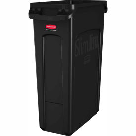 Rubbermaid® Slim Jim® Recycling Can 23 Gallon Black FG354060BLA