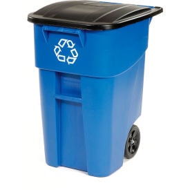 Rubbermaid® Brute Recycling Can w/Lid 50 Gallon Blue FG9W2773BLUE