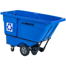 Rubbermaid® Brute Rotomolded Tilt Truck Standard Duty 1 Cubic Yard Blue Recycling 2089826