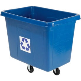 Rubbermaid® Mobile Recycling Container Cube Truck 119 Gallon Blue FG461673BLUE