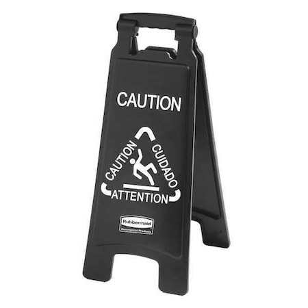 Multi-Lingual Caution Sign, 26 in H, 11 in W, HDPE, Rectangle, English, French, Spanish, 1867505 MPN:1867505