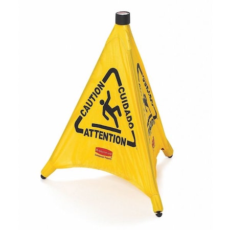 pop-up safety cone, 20 in H, 21 in W, FG9S0000YEL MPN:FG9S0000YEL