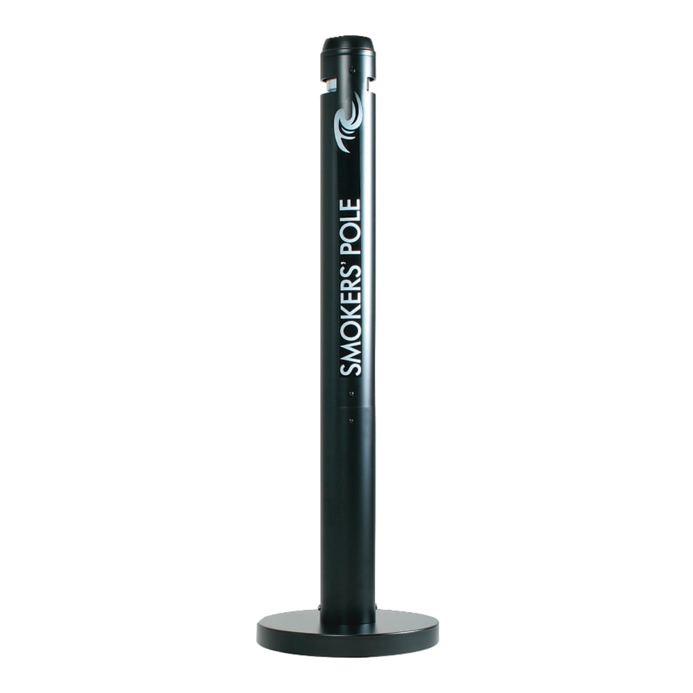 United Receptacle Freestanding Smokers Pole, 41in x 14 1/4in x 14 1/4in, Black MPN:R1BK