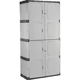 Rubbermaid® Plastic Storage Cabinet w/ Full Double Doors 36