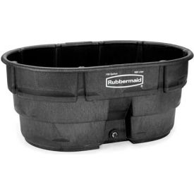 Rubbermaid® Black Commercial Stock Tank 150 Gallon Capacity FG424500BLA