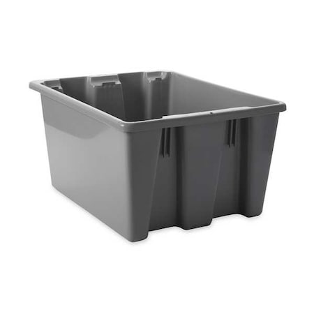 Hang & Stack Storage Bin, Plastic, Gray, 10 in H, 15 1/2 in W, 19 1/2 in L MPN:FG172100GRAY