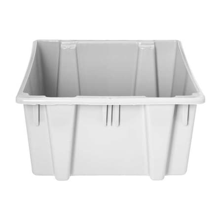 Hang & Stack Storage Bin, Plastic, Gray, 13 in H, 15 1/2 in W, 19 1/2 in L MPN:FG172200GRAY