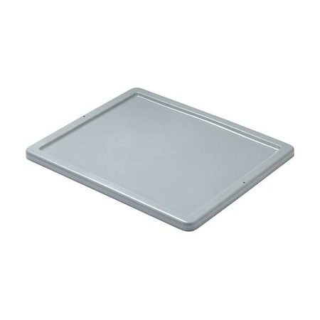 Gray Plastic Lid, 23.8 in L, 19.8 in W, 1