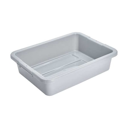 Nestable Storage Container, 4.6 gal, 20 in L x 15 in W x 5 in H, Gray, Polyethylene MPN:FG334900GRAY
