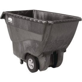 Rubbermaid®Standard Duty Structural Foam Plastic Tilt Truck3/4 Cu. Yd. Cap1000 Lbs. CapBlack FG101300BLA