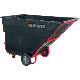 Rubbermaid® Brute Rotomolded Tilt Truck Standard Duty 1-1/2 Cubic Yard Black FG102500BLA