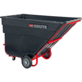 Rubbermaid® Brute Rotomolded Tilt Truck Extra Heavy Duty 2.5 Cubic Yard Black FG104600BLA