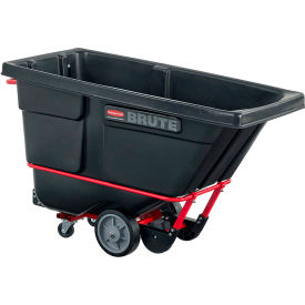 Rubbermaid® Brute Rotomolded Tilt Truck Heavy Duty 1/2 Cubic Yard Black FG130600BLA