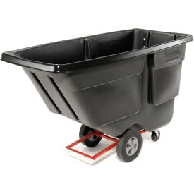 Rubbermaid® Standard Duty Plastic Tilt Truck 1 Cu. Yd. Cap 850 Lbs. Cap Black FG131400BLA