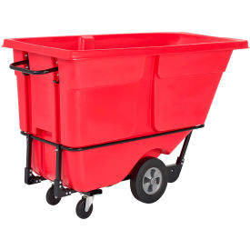 Rubbermaid Commercial Products 1 Cu. Yd. Tilt Truck Plastic Red FG131500RED