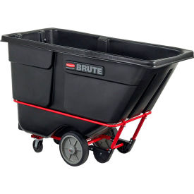 Rubbermaid® Brute Rotomolded Tilt Truck Heavy Duty 1 Cubic Yard Black FG131600BLA