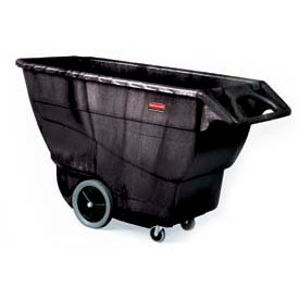 Rubbermaid® Extra Heavy Duty Structural Foam Plastic Tilt Truck 1 Cu. Yd. Cap2100 LbsCapBlk FG9T1600BLA