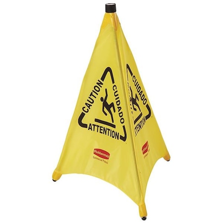 Caution Sign Pop-Up Wetfloor 30IN/73CM MPN:FG9S0100YEL