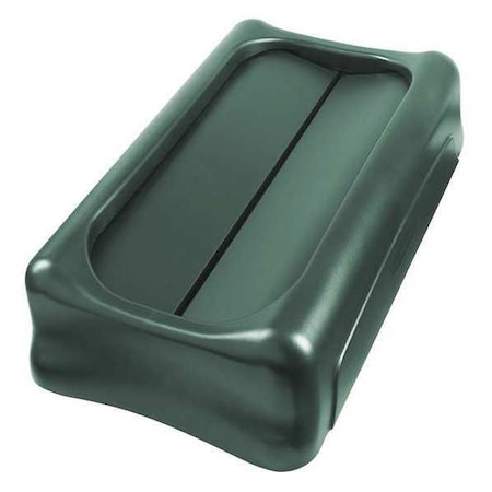 Slim Jim Trash Can Lid, Green, Resin MPN:1829400
