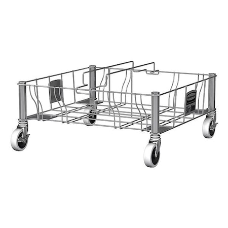 Container Dolly, 200 lb, Double, 9in H, Gray MPN:1956191