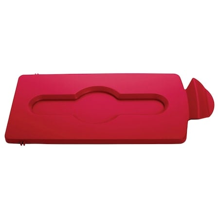 RECYCLING RED RECTANGULAR HINGED FLAT LI MPN:2007192