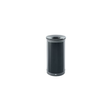 Enhance™ 33 gal Round Indoor Metal Can, Gray, None, Metal, 20 9/16 in MPN:2172852