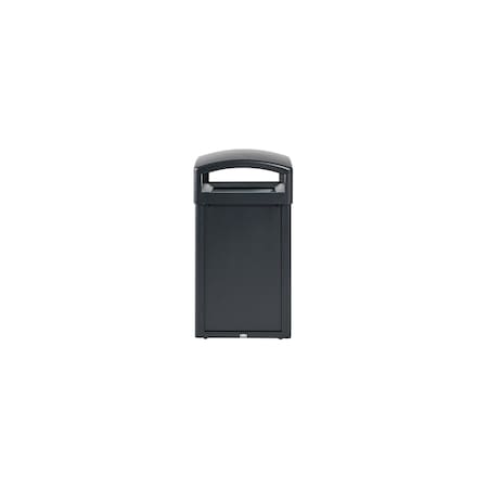 Tailor™ 51 gal Square Outdoor Can, Black, None, Metal, 25 3/16 in MPN:2182678