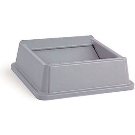 Lid For 35 & 50 Gallon Square Rubbermaid Waste Receptacles - Gray FG266400GRAY