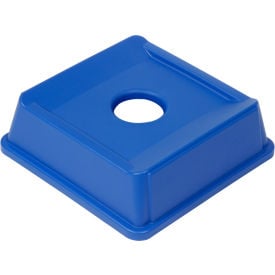 Rubbermaid® Square Bottle & Can Recycling Lid Blue FG279100DBLUE