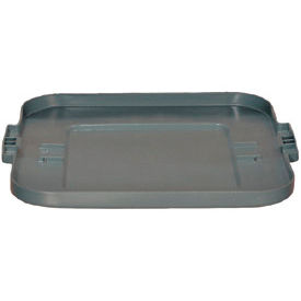 Flat Lid For 28 Gallon Square Rubbermaid Brute Waste Receptacles - Gray FG352700GRAY