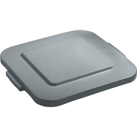 Rubbermaid® Commercial Square BRUTE Lid 24w x 24d x 2.2h Gray 4/Carton FG353900GRAY