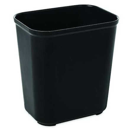 Fire Resistant 7 gal Rectangular Indoor Plastic Can, Black, None, Fiberglass, 10 1/2 in MPN:FG254300BLA