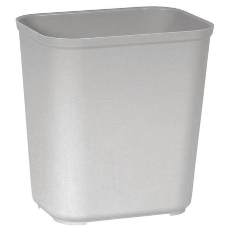 Fire Resistant 7 gal Rectangular Indoor Plastic Can, Gray, None, Fiberglass, 10 1/2 in MPN:FG254300GRAY