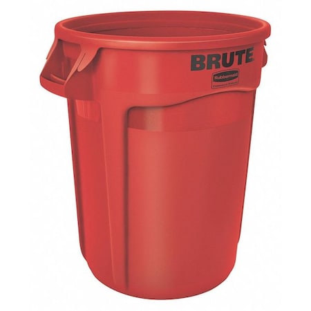 BRUTE 20 gal Round Heavy Duty Plastic Can, Red, None, Plastic, Not Applicable MPN:FG262000RED