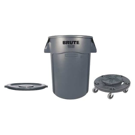 44 gal. Plastic Round Trash Can, Gray MPN:FG264360GRAY, FG264560GRAY, FG264000BLA