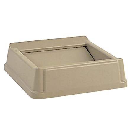Untouchable® 35 gal, 50 gal Trash Can Lid, Swing Beige, Resin, 1 Openings 20 1/4 in W/Dia MPN:FG266400BEIG