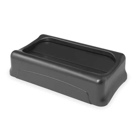 Slim Jim® 23 gal Trash Can Lid, Swing Black, Resin, 1 Openings 11 1/4 in W/Dia MPN:FG267360BLA
