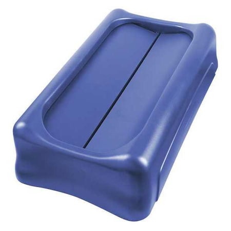 Slim Jim 23 gal Trash Can Lid, Blue, Resin, 11.4 in W/Dia MPN:FG267360BLUE