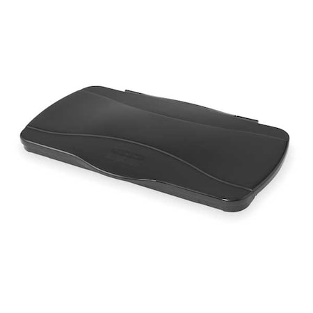 Slim Jim® 23 gal Trash Can Lid, Flat Black, metal, 0 Openings 13 1/2 in W/Dia MPN:FG267400BLA